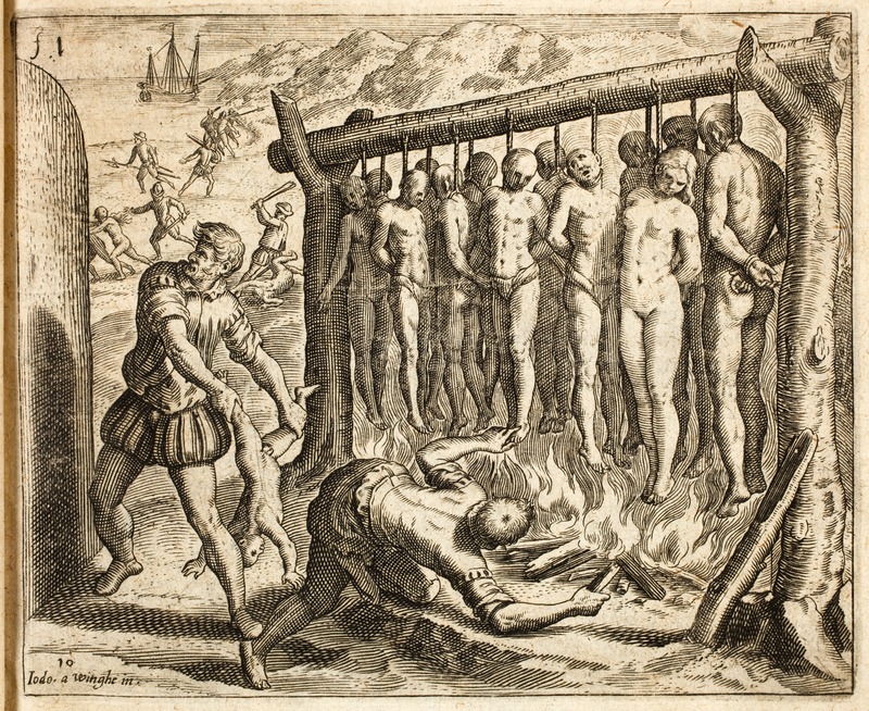The Spanish committed numerous atrocities against the indigenous people of the Americas upon first contact