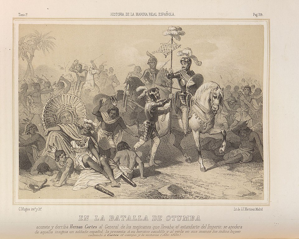 Nineteenth-century representation of the Cortés charge at Otumba.