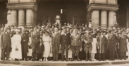 Black Canadians pose with Ontario Premier Ernest Charles Drury.