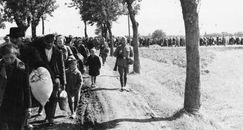 German expulsion of Poles from Reichsgau Wartheland, 1939.