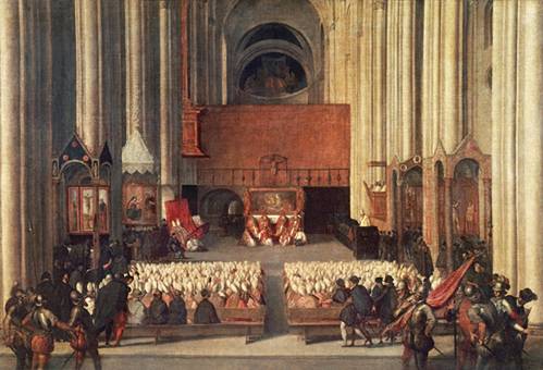 A depiction of the Council of Trent (1545-1563)