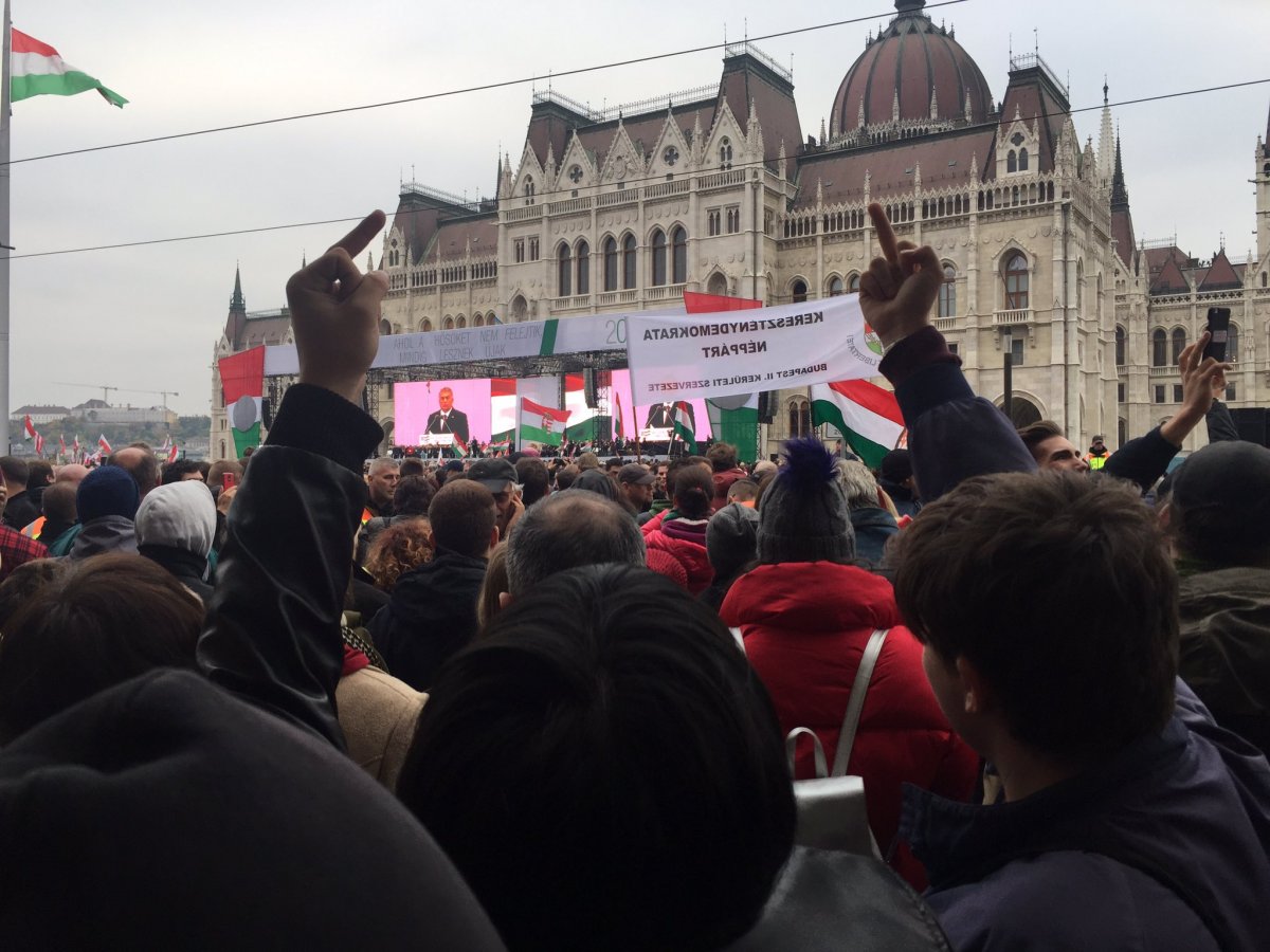 Crowds meet PM Viktor Orbán with boos and whistles at commemorations in 2016.