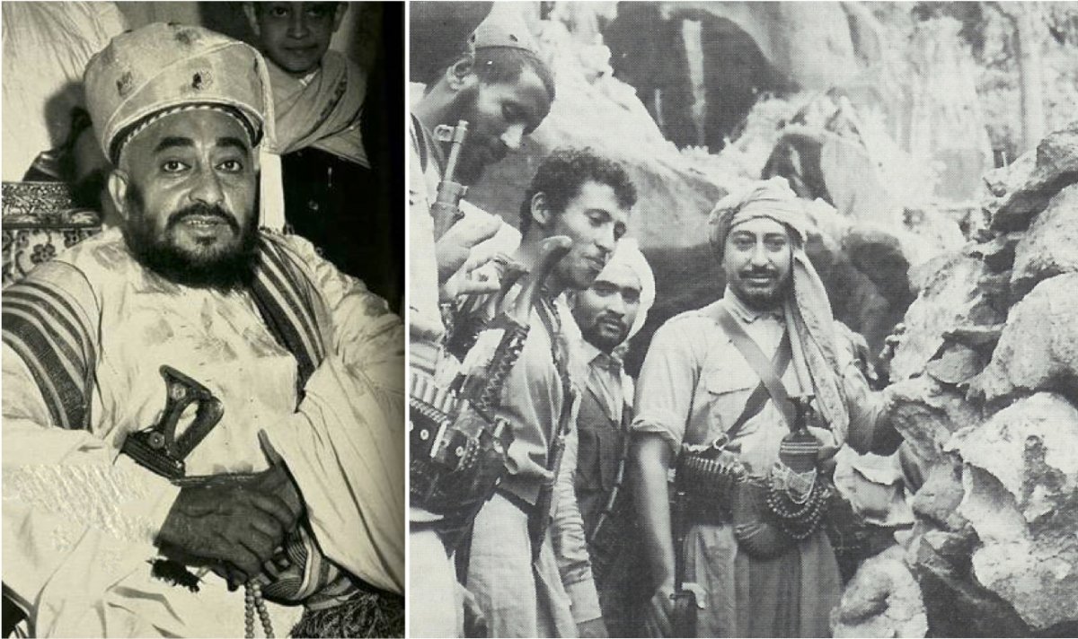On the left, Imam Ahmad in 1946. On the right, Imam Muhammad al-Badr in the mid-1960s.