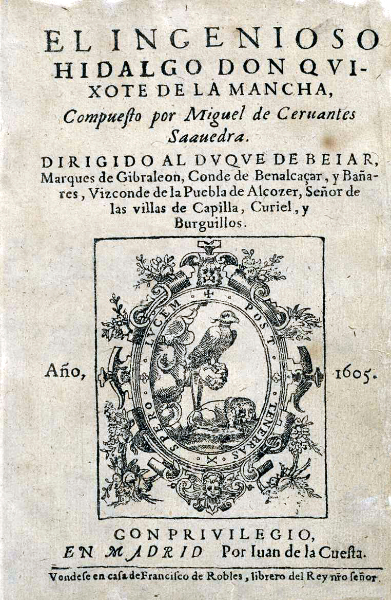 Original title page of Cervantes’ Don Quixote.