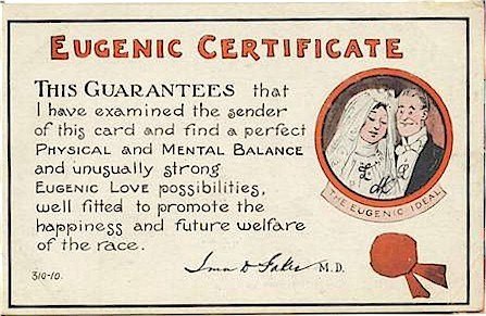 A certificate from 1924 mockingly 'guaranteeing' a person’s racial 'purity'