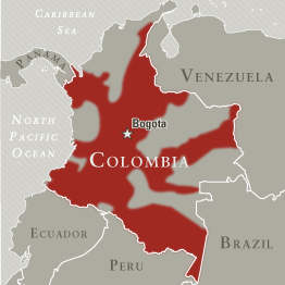 FARC’s areas of operation c. early 2000s.