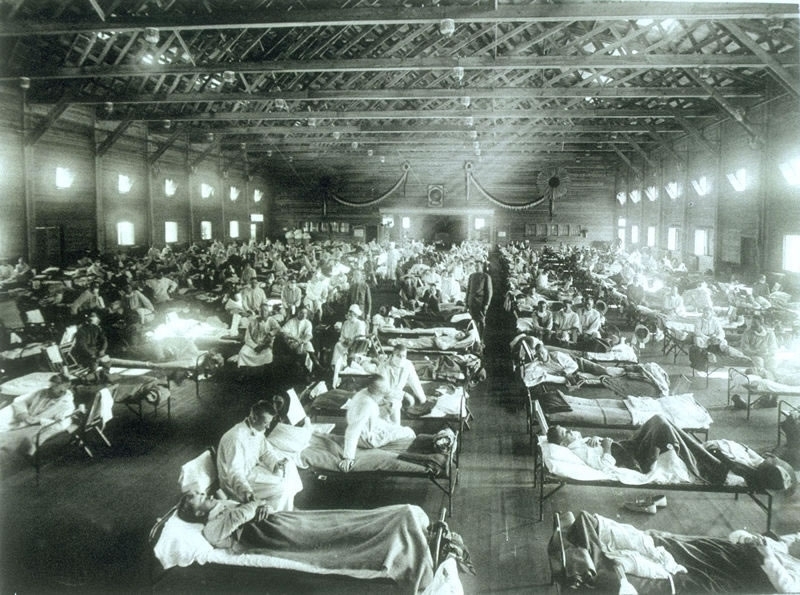 An influenza hospital at Camp Funston