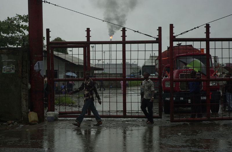 The workings of the oil industry in Port Harcourt, Nigeria.