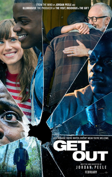 A poster for the 2017 film, Get Out—a modern-day Guess Who’s Coming to Dinner with a horror twist.