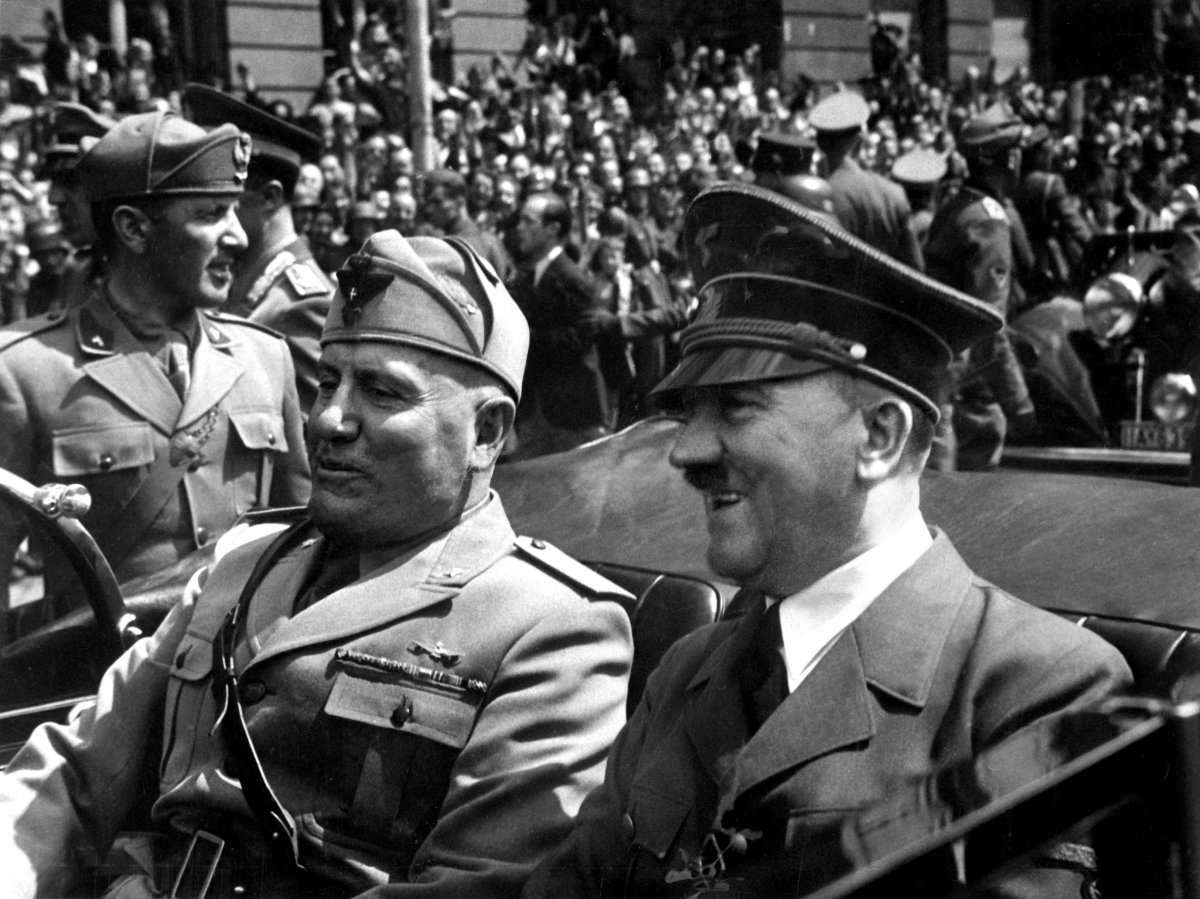 Mussolini and Hitler.