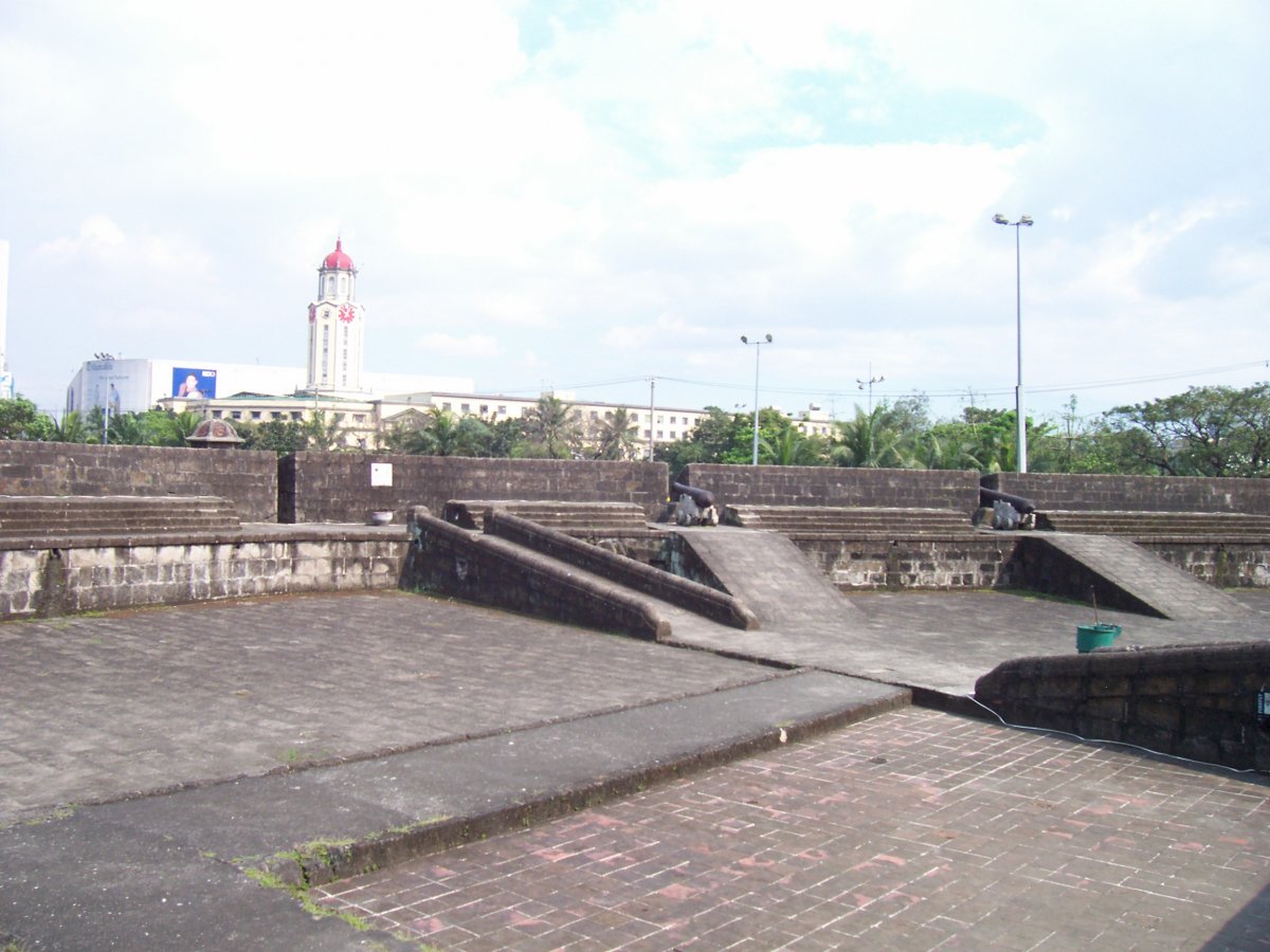 A restored parapet of Intramuros.