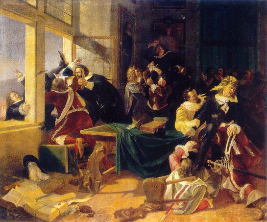 The Defenestration of Prague of 1618 by Karel Svoboda.