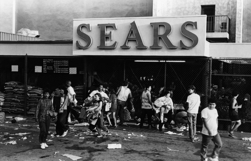 Looting during the Los Angeles rebellion, 1992.