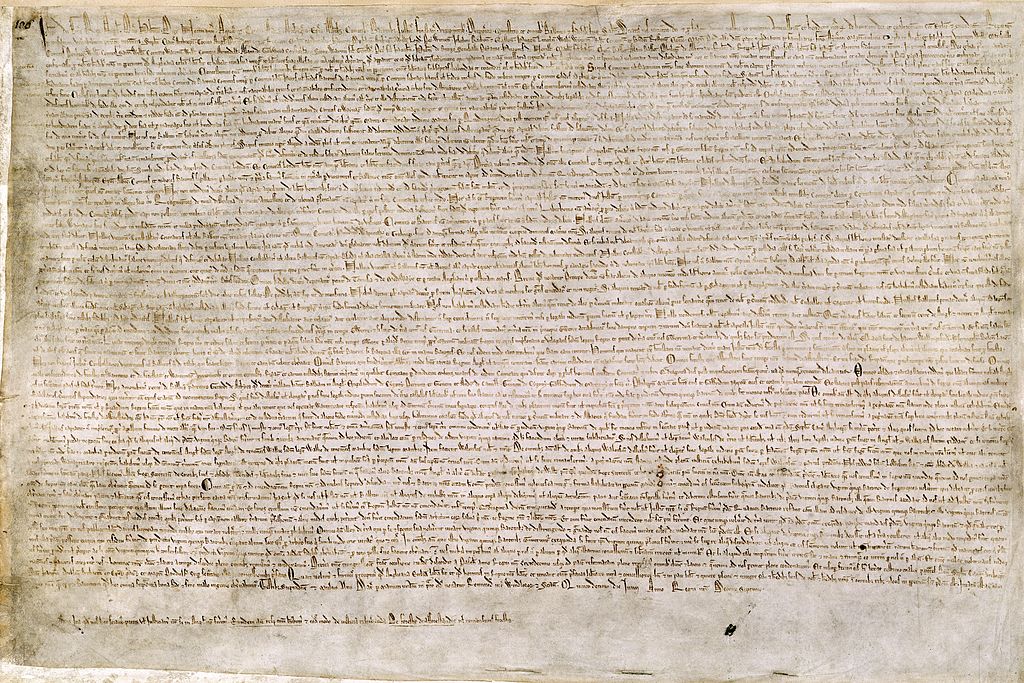 One of four known copies of the 1215 Magna Carta.