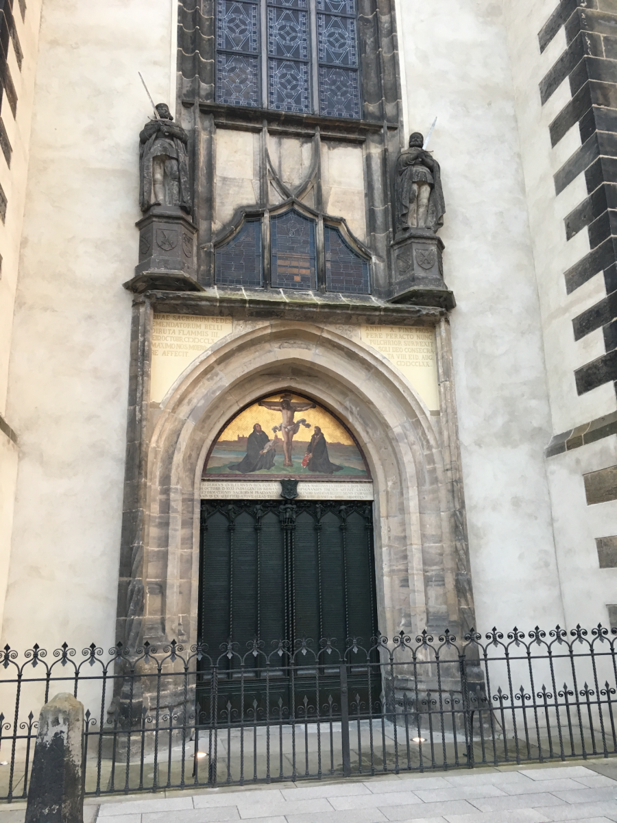 The bronze 'Theses Doors' of the Castle Church.