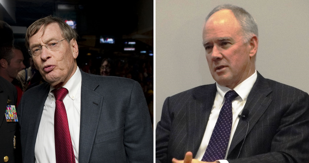On the left, Bud Selig pictured in 2010. On the right, Sandy Alderson pictured in 2011.