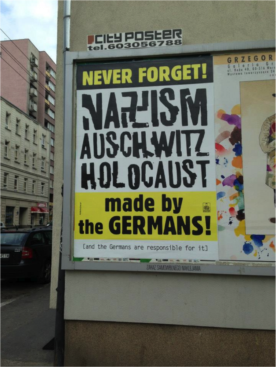 Anti-German poster in Warsaw.