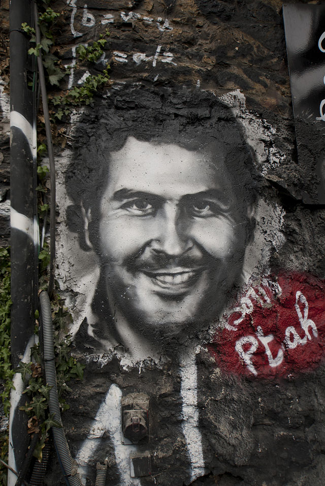 Painted Portrait of Pablo Escobar.