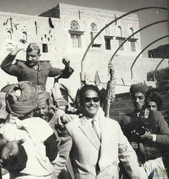 President Ali Abdullah Salal celebrating the founding of the Republic of Yemen in 1962.