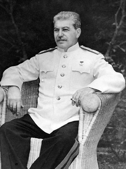 Stalin in 1945 at the Berlin Conference.