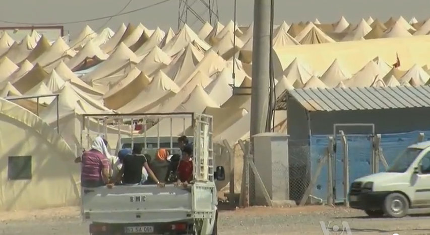 Syrian refugee camp near Aleppo, Syria. August 3, 2012.