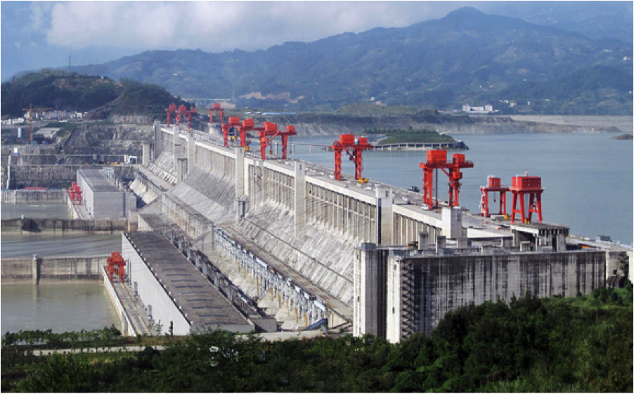 The Three Gorges Dam in China.
