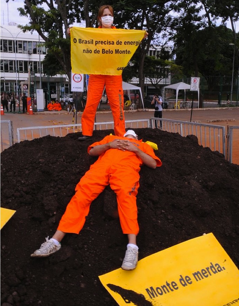 Greenpeace demonstration against the Belo Monte Dam.