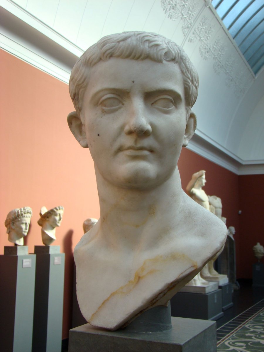 Portrait of Roman Emperor Tiberius.