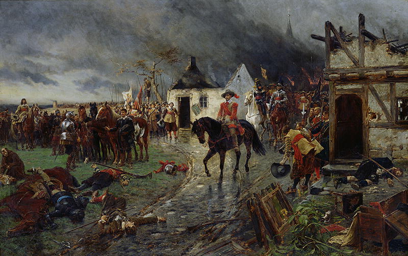 A Scene of the Thirty Years  War, by Ernest Crofts, 1884.