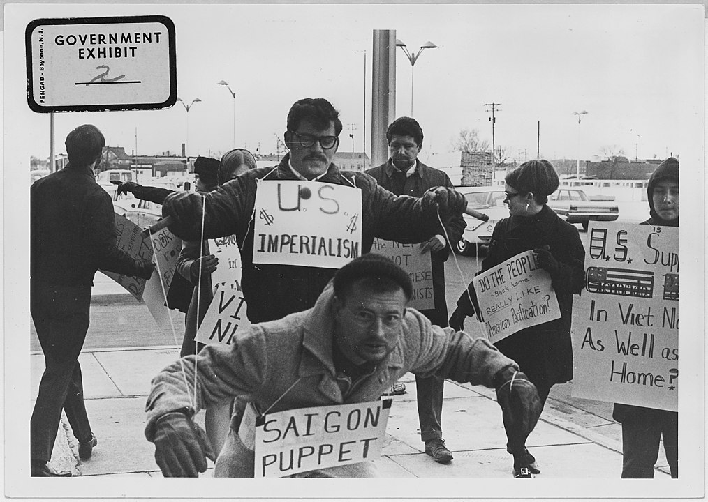 Vietnam War protesters in Wichita, Kansas.