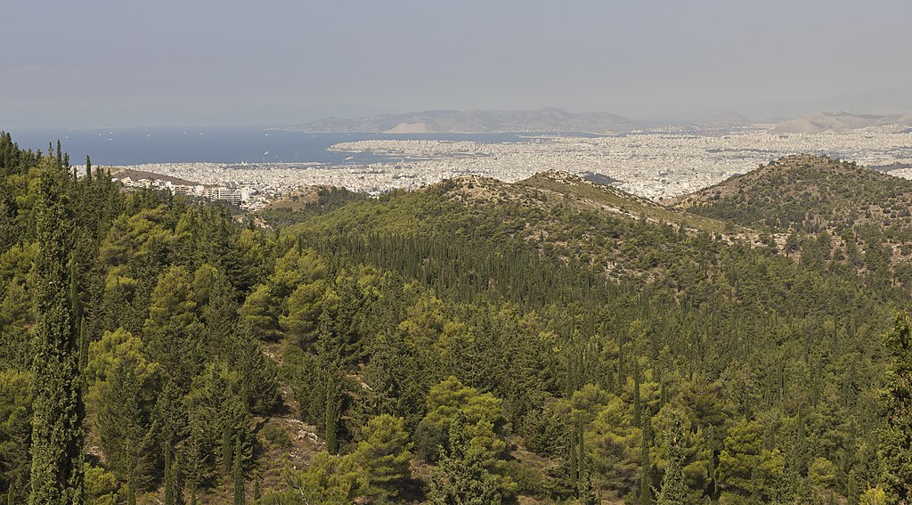 The view from Kaisariani Hill looking towards Athens