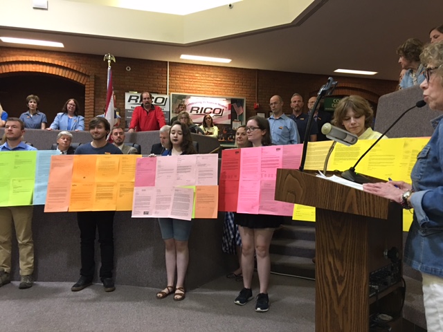 High school students share letters of support for LGBTQ protections.
