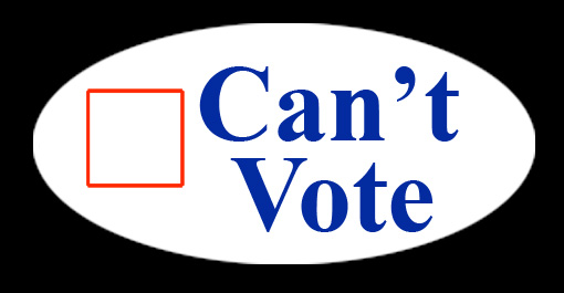A variation on an 'I voted' sticker.