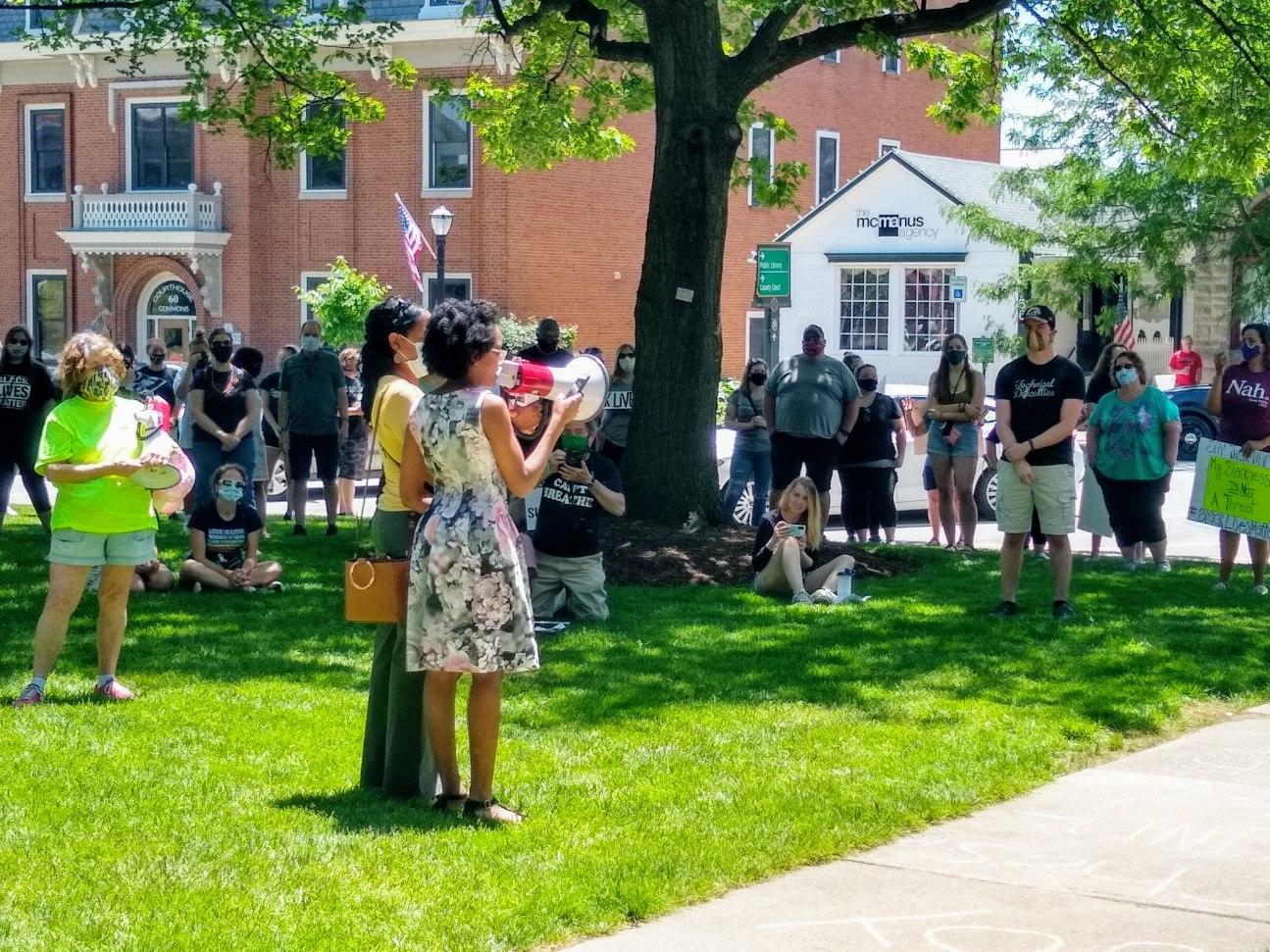 Black Lives Matter demonstration against white supremacy in Medina, OH.