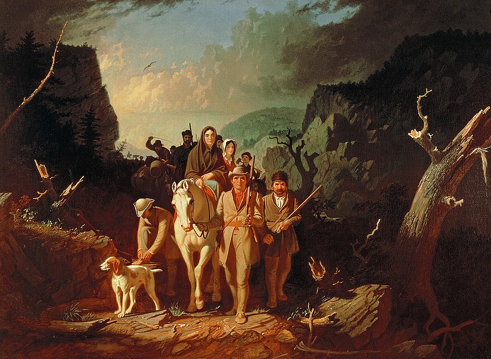 Daniel Boone Escorting Settlers through the Cumberland Gap (1851–52) by George Caleb Bingham.