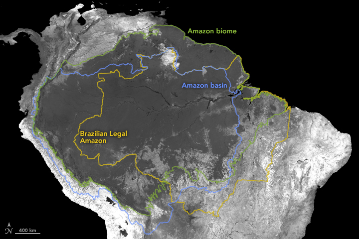 This 2018 NASA map indicates Amazon boundaries.