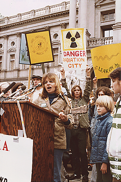 An anti-nuclear protest at the Pennsylvania State Capitol in 1979.
