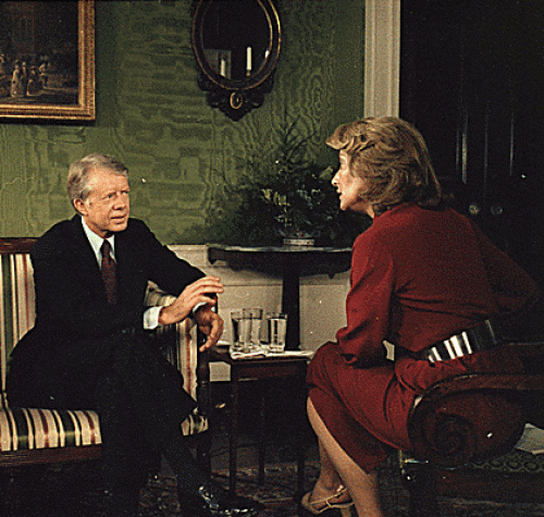 Barbara Walters interviewed President Jimmy Carter on December 28, 1977, the day he signed the International Economic Emergency Powers Act.
