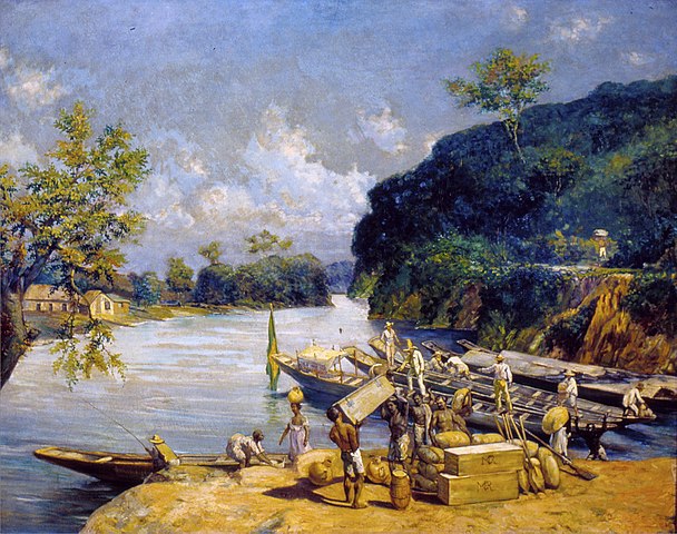 A 1920 da Silva painting representing enslaved laborers in Brazil.
