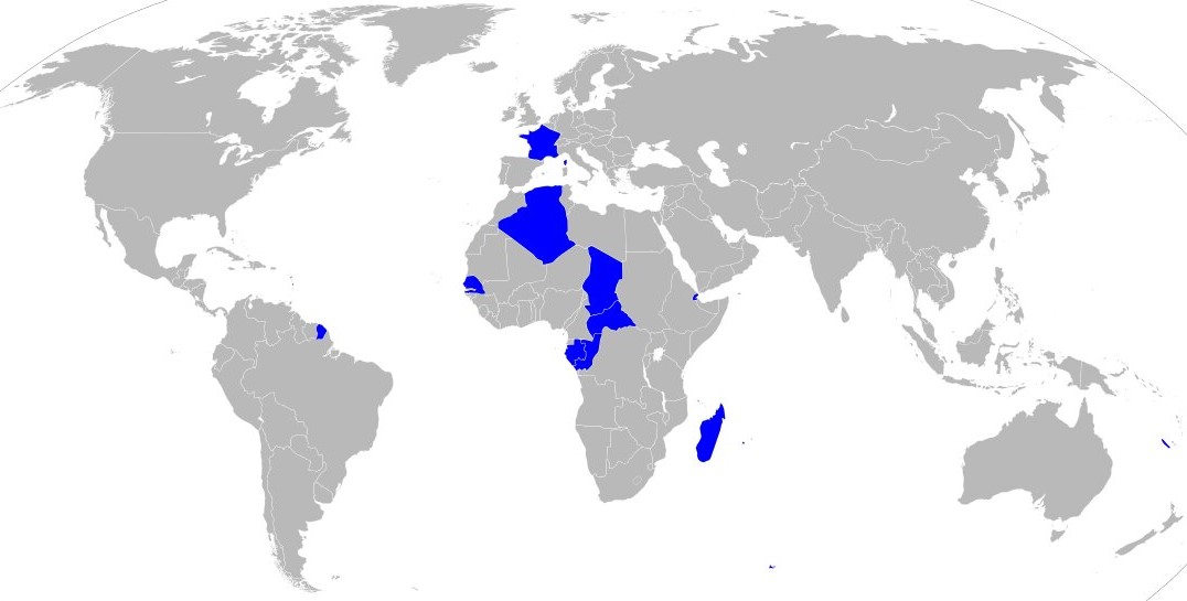 Member states of the French Community in 1961.