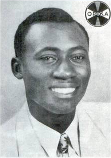 An early promotional photo of Joseph Kabasele for Opika Records, 1950s.