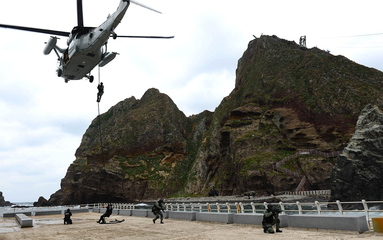 Dokdo defense training.