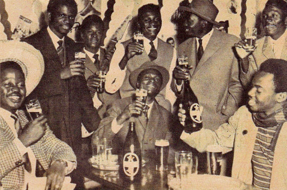 Members of OK Jazz during their 1961 trip to Brussels.