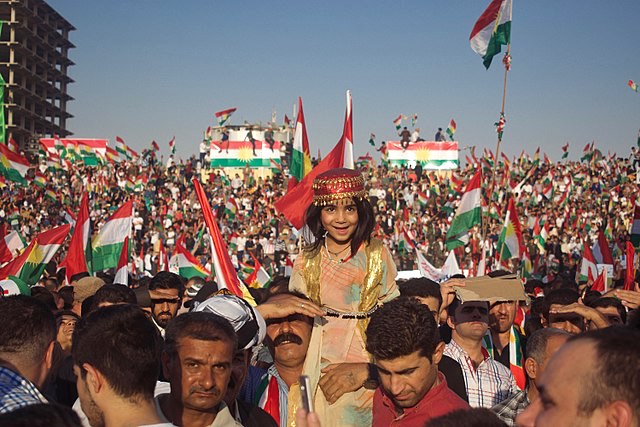 A 2017 pro-Kurdistan independence rally in Erbil.