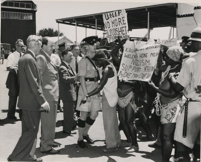 The 1960 visit to Northern Rhodesia of Iain Macleod, British Secretary of State for the Colonies, was marked by demonstrations and protests held by the United National Independence Party (UNIP).