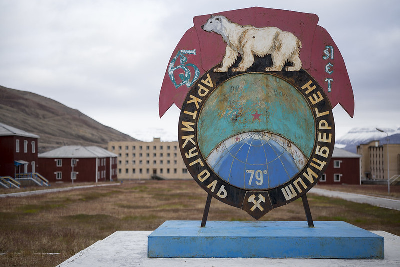 An abandoned Soviet mining town called Pyramiden.