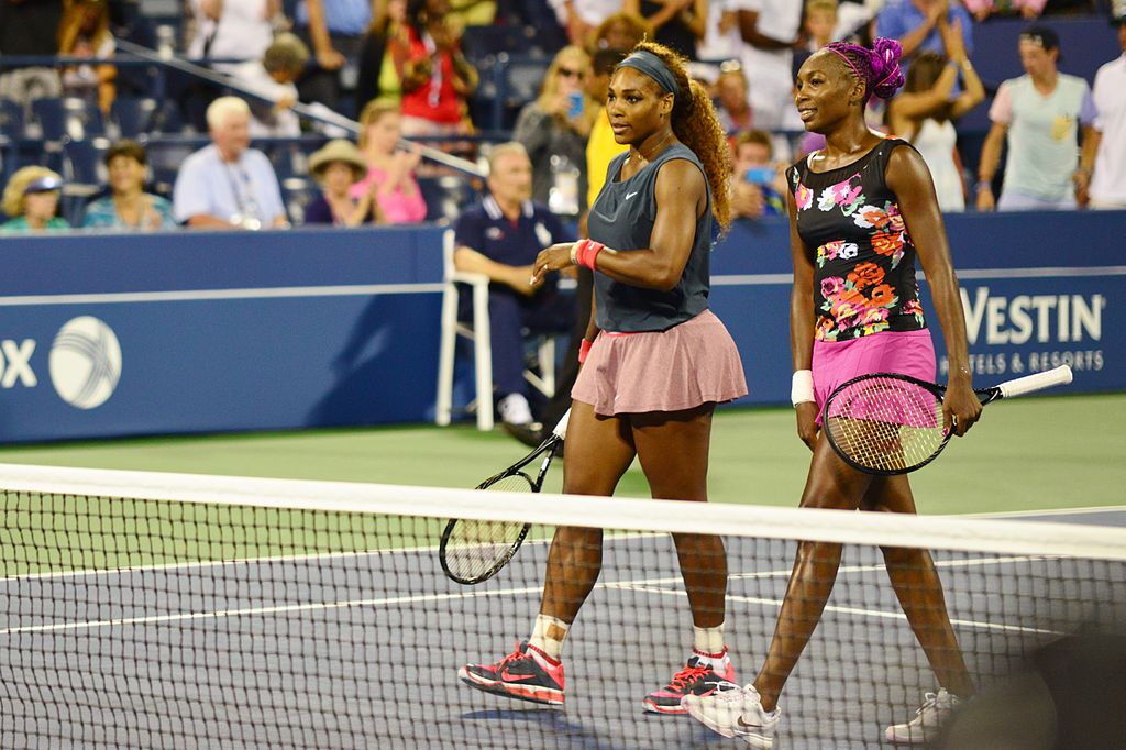 Serena and Venus Williams at the 2013 US Open