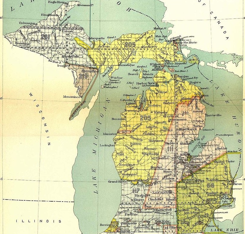 This 19th-century map depicts the major Native American land cessions that occurred between 1784-1894 as a result of treaties.