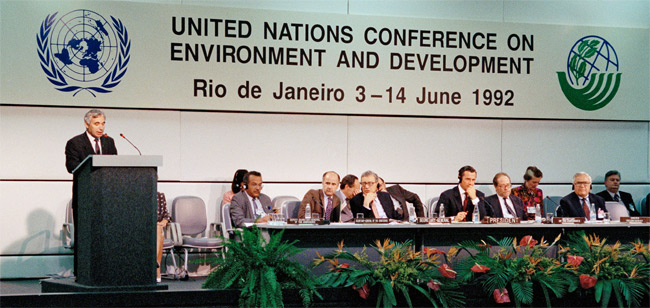 The 1992 United Nations Earth Summit.