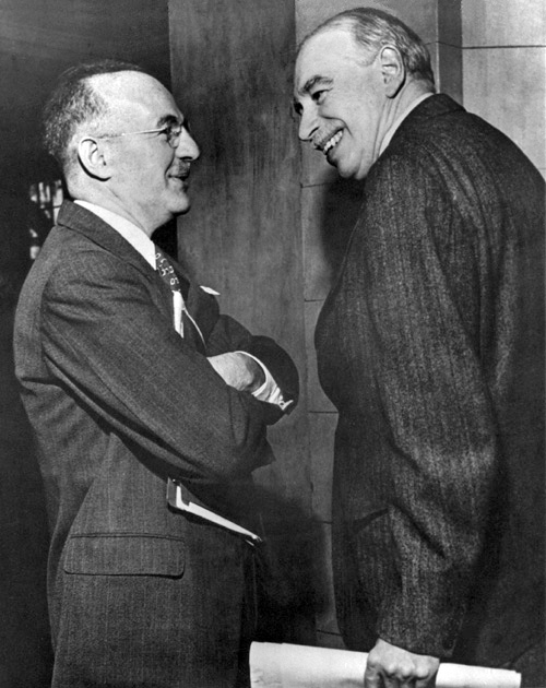 Harry Dexter White and John Maynard Keynes.